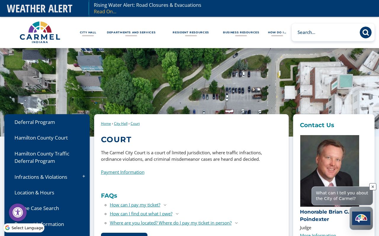 Official Carmel City Court information page