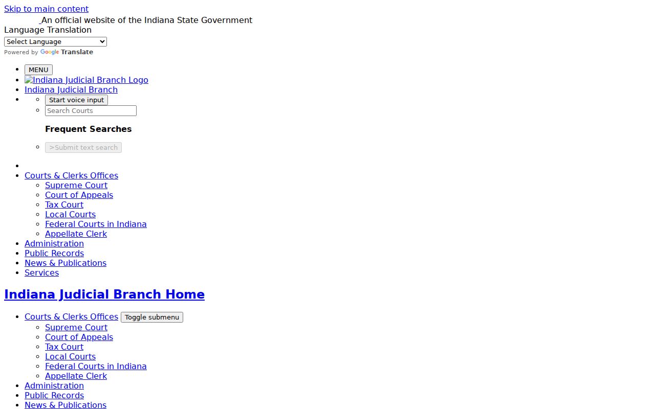 Indiana MyCase official search tips