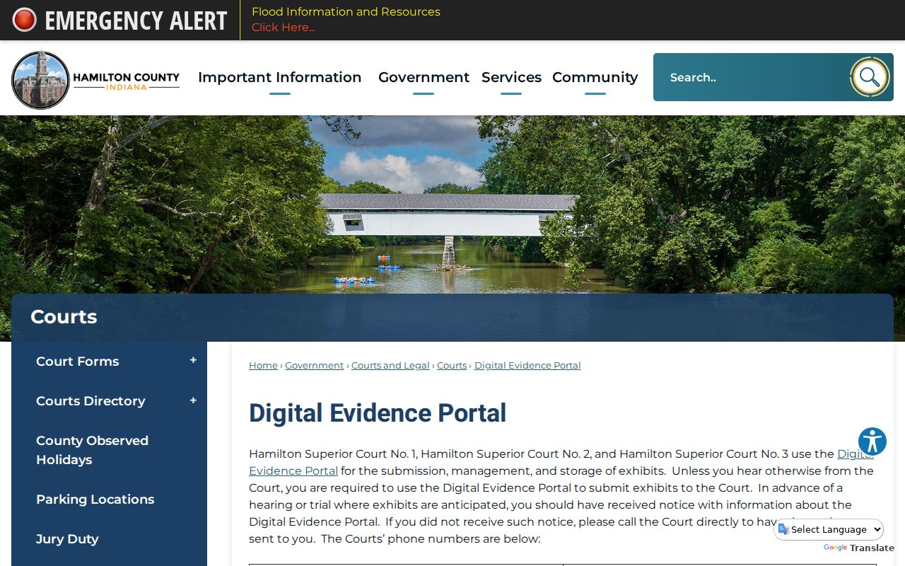 Hamilton County Digital Evidence Portal information