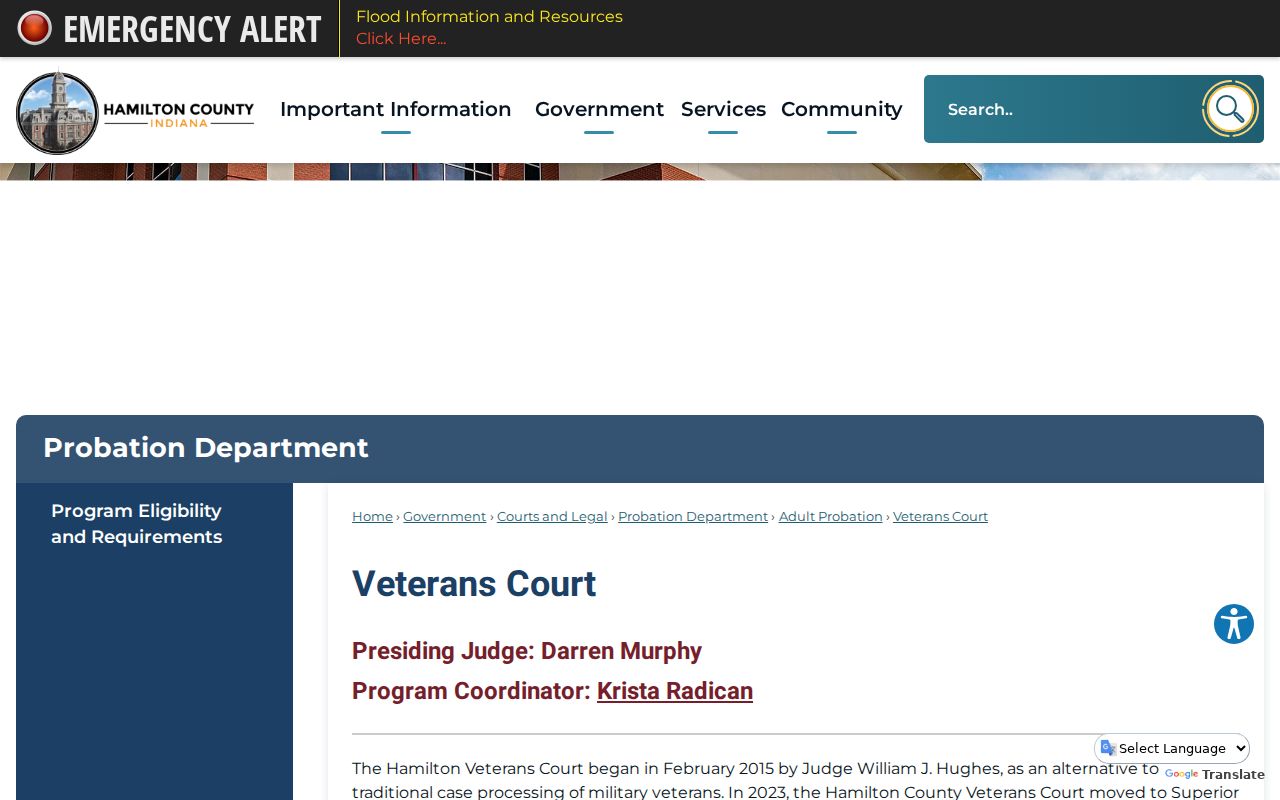 Hamilton County criminal docket Veterans Court