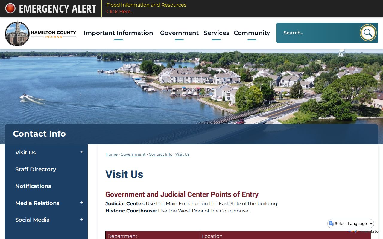 Hamilton County Judicial Center entrance guidance