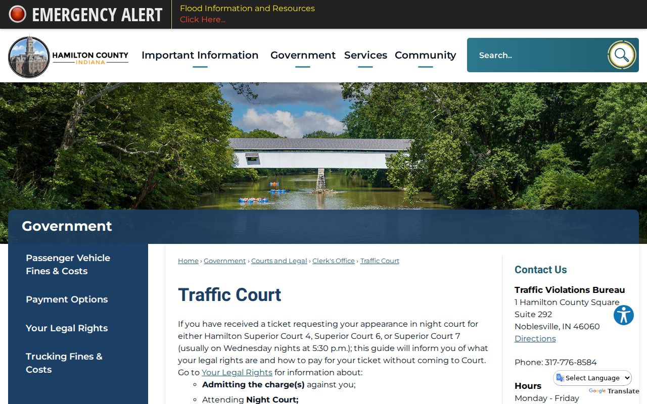 Hamilton County traffic court bureau information