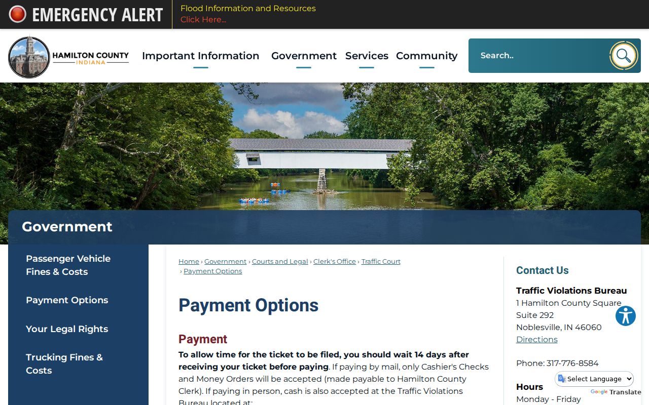 Hamilton County traffic court payment options